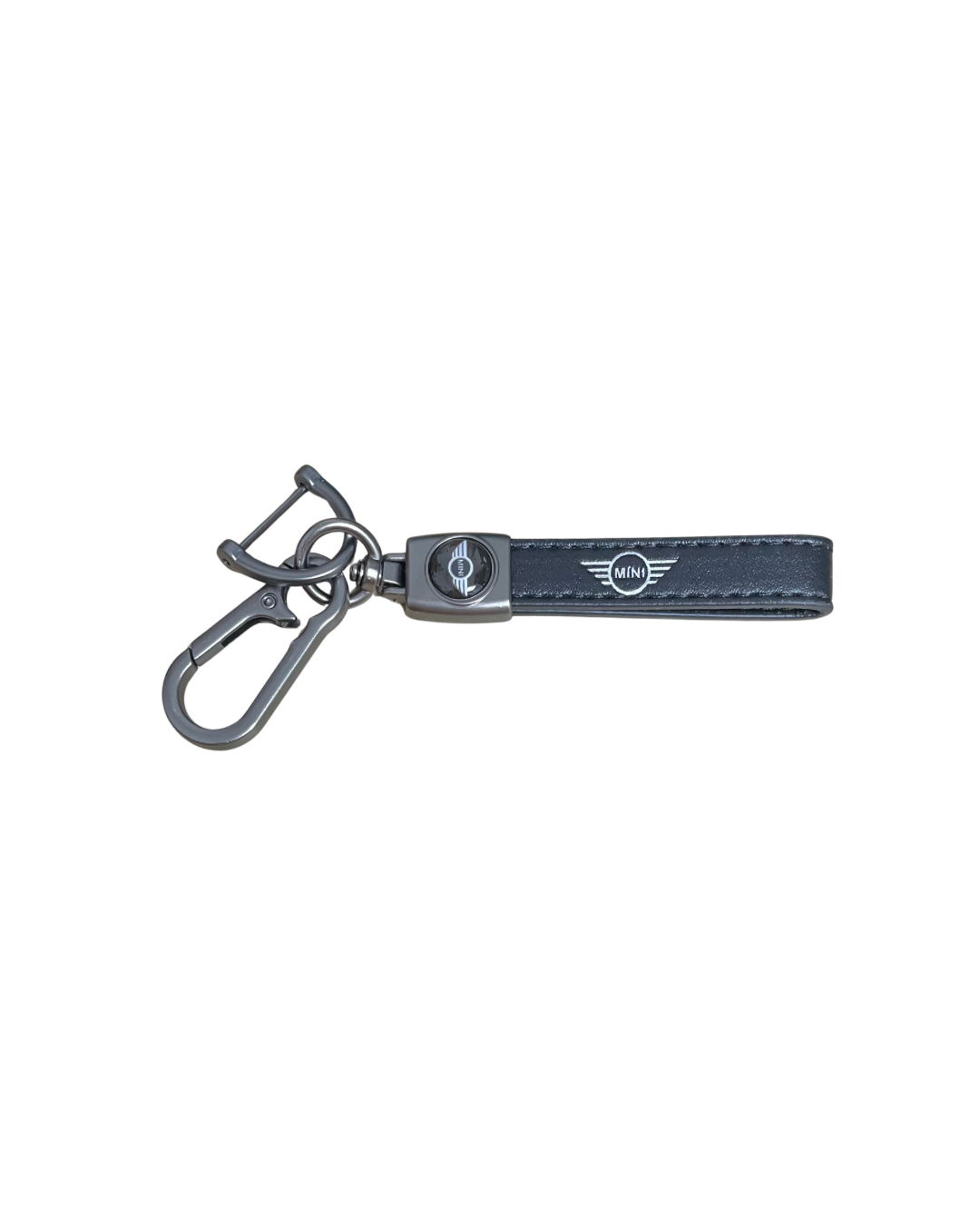 Llavero en cuero y zinc Mini Cooper