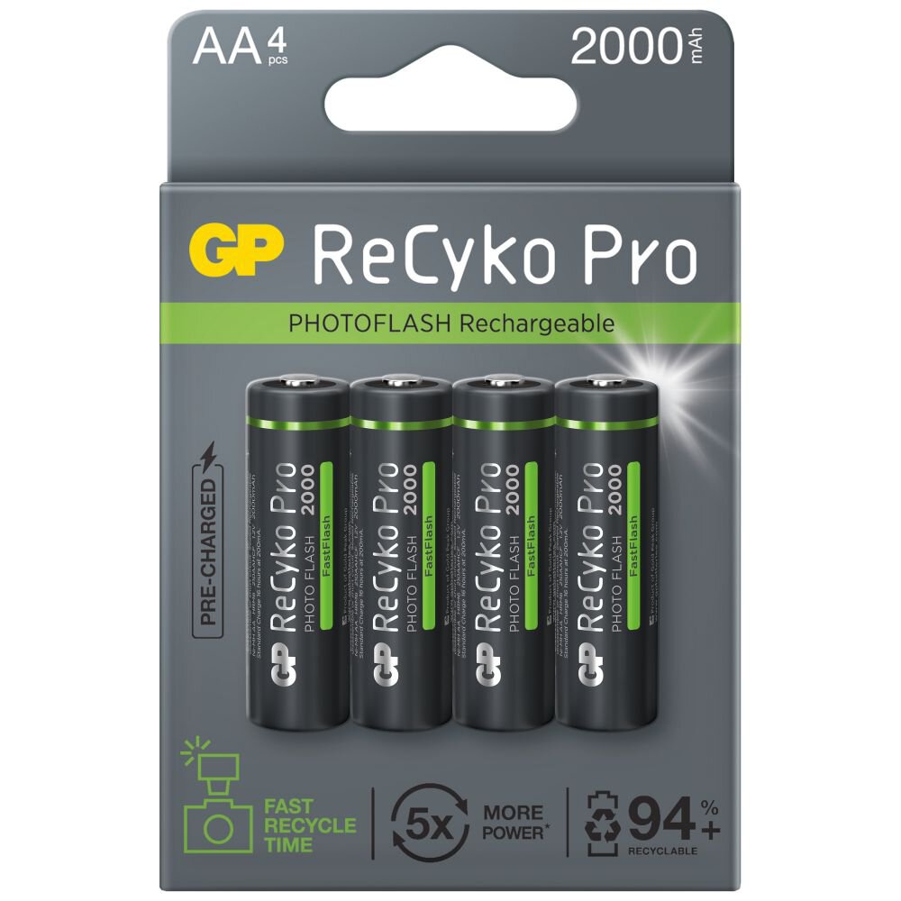 Pilas Recargables AA Recyko Pro