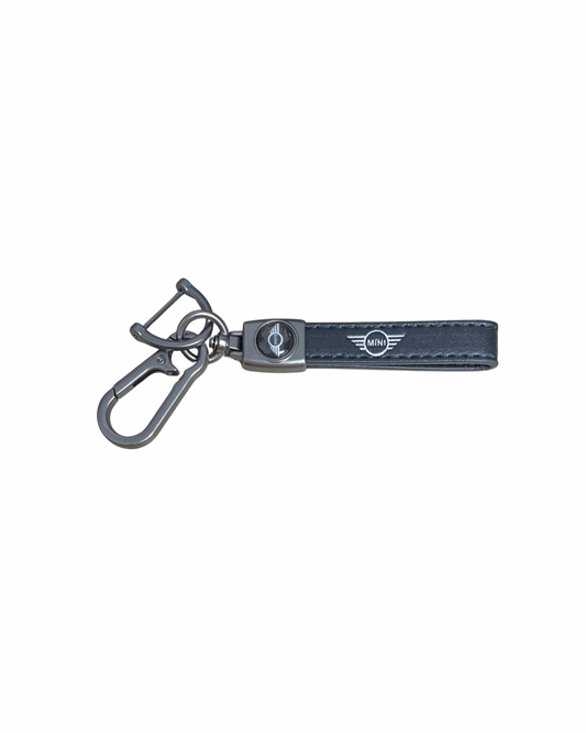 Llavero en cuero y zinc Mini Cooper