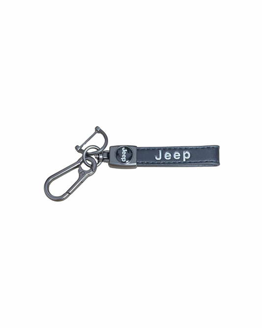 Llavero en cuero y zinc Jeep