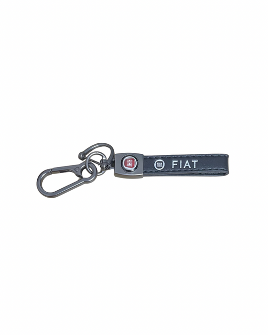 Llavero en cuero y zinc Fiat